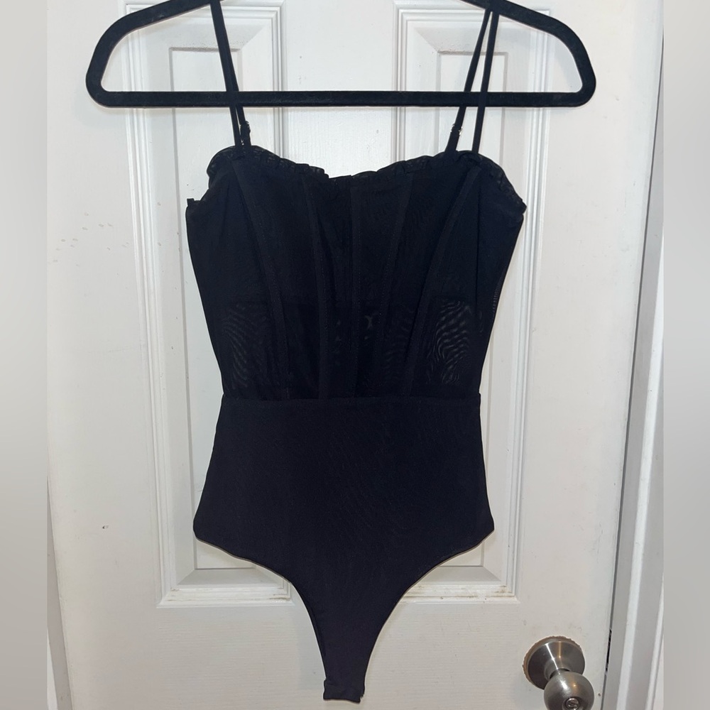 Princess Polly Women's Black Corset Bodysuit
